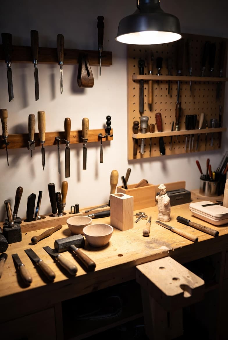 Woodworking process detail from 9point75 Woodworks